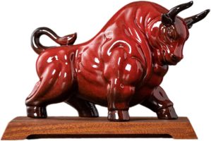 Wall Street Ceramic Bull Figurine &...