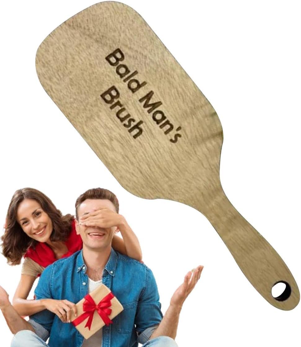 Bald Man Comb Joke Set, Funny Hairless Combing Brush Gag Gifts for Men, Humorous Toothless Combs Blad Mans Brush for Trick Friends Gift - Image 7