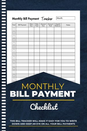 Bill Tracker Notebook: Monthly Bill...