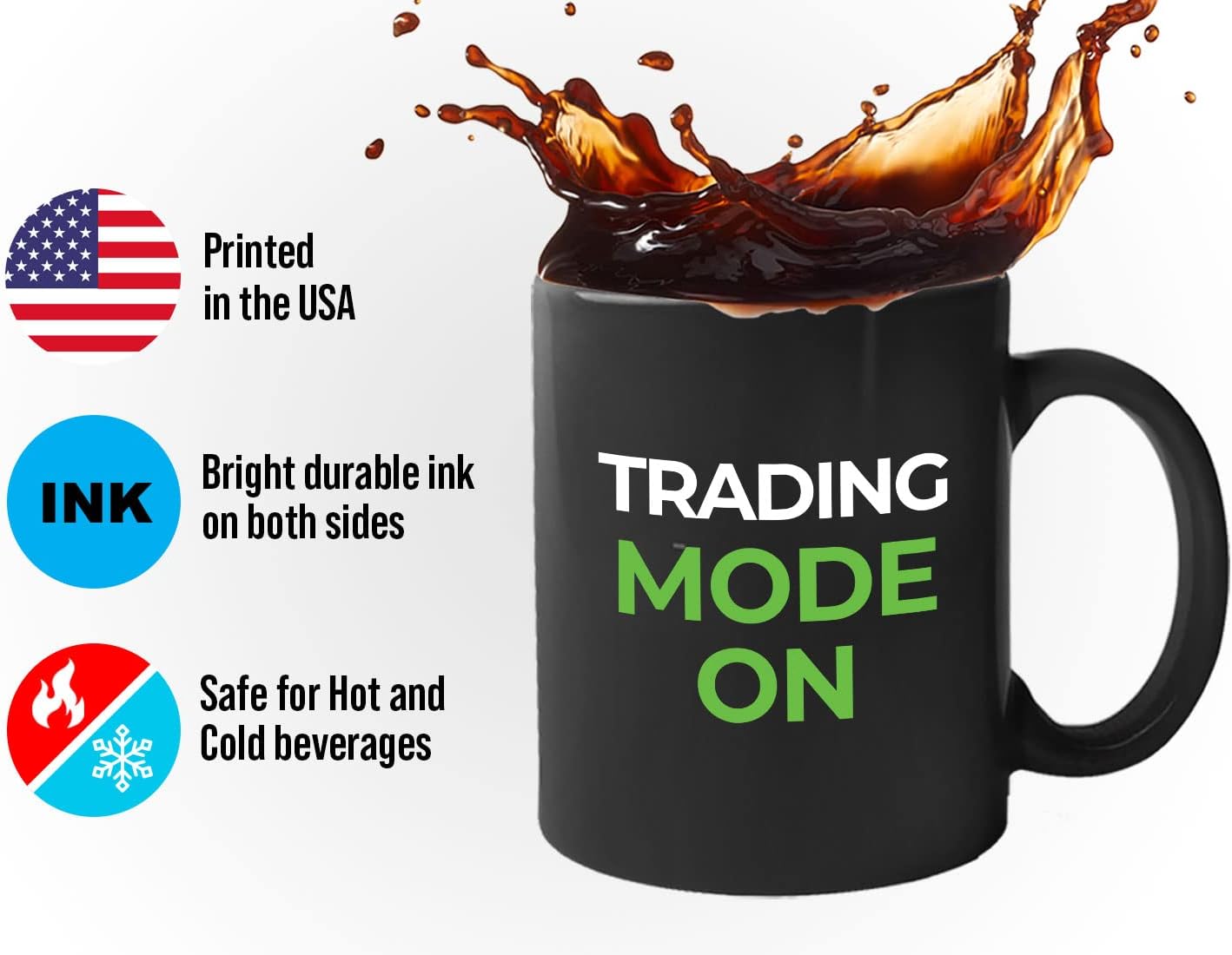 Stock Trader Coffee Mug 11oz Black - Trading Mode On - Stock Trader Trading Day Trader Stock Market Brokers Digital Currency - Image 5