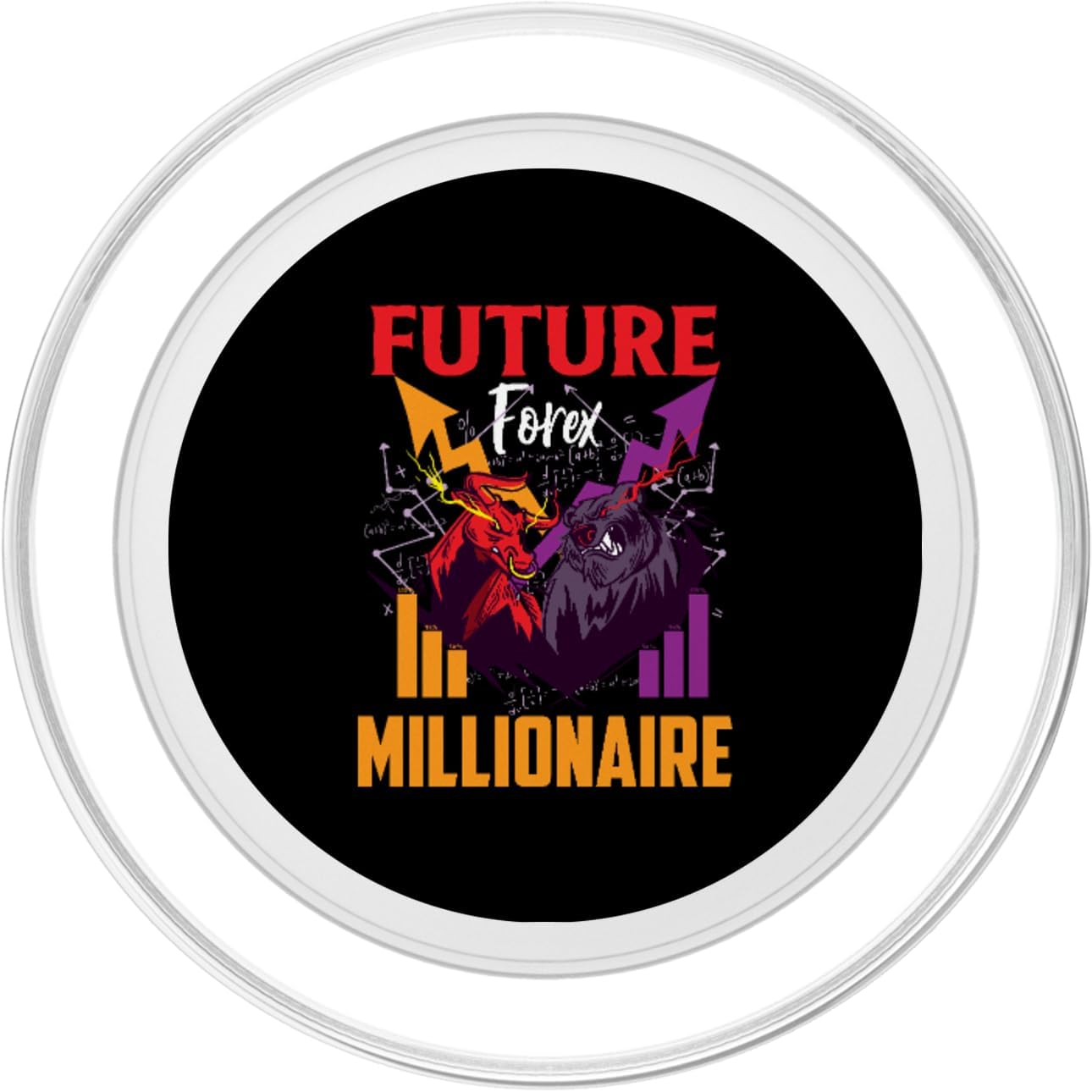 Future Forex Millionaire Trading Stock Markets Day Trader PopSockets PopGrip for MagSafe - Image 2