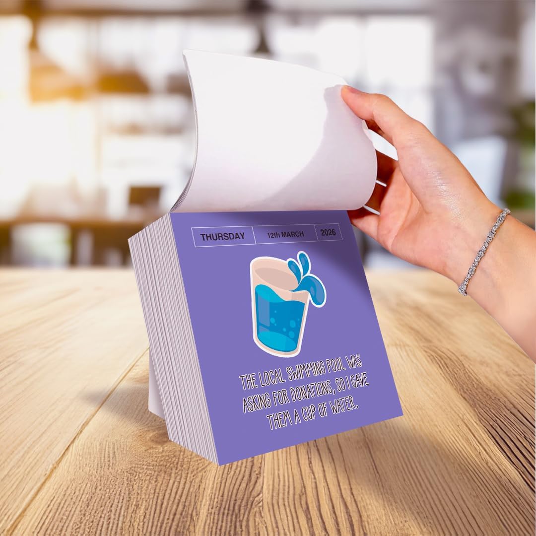 2026 Daily Pun & Joke Desk Calendar Hilarious Tear-Off Birthday Humour Gift with Stand & UK Dates – Mother's Day gift for her, Birthday Present, Father's Day Gift for Him - Image 5