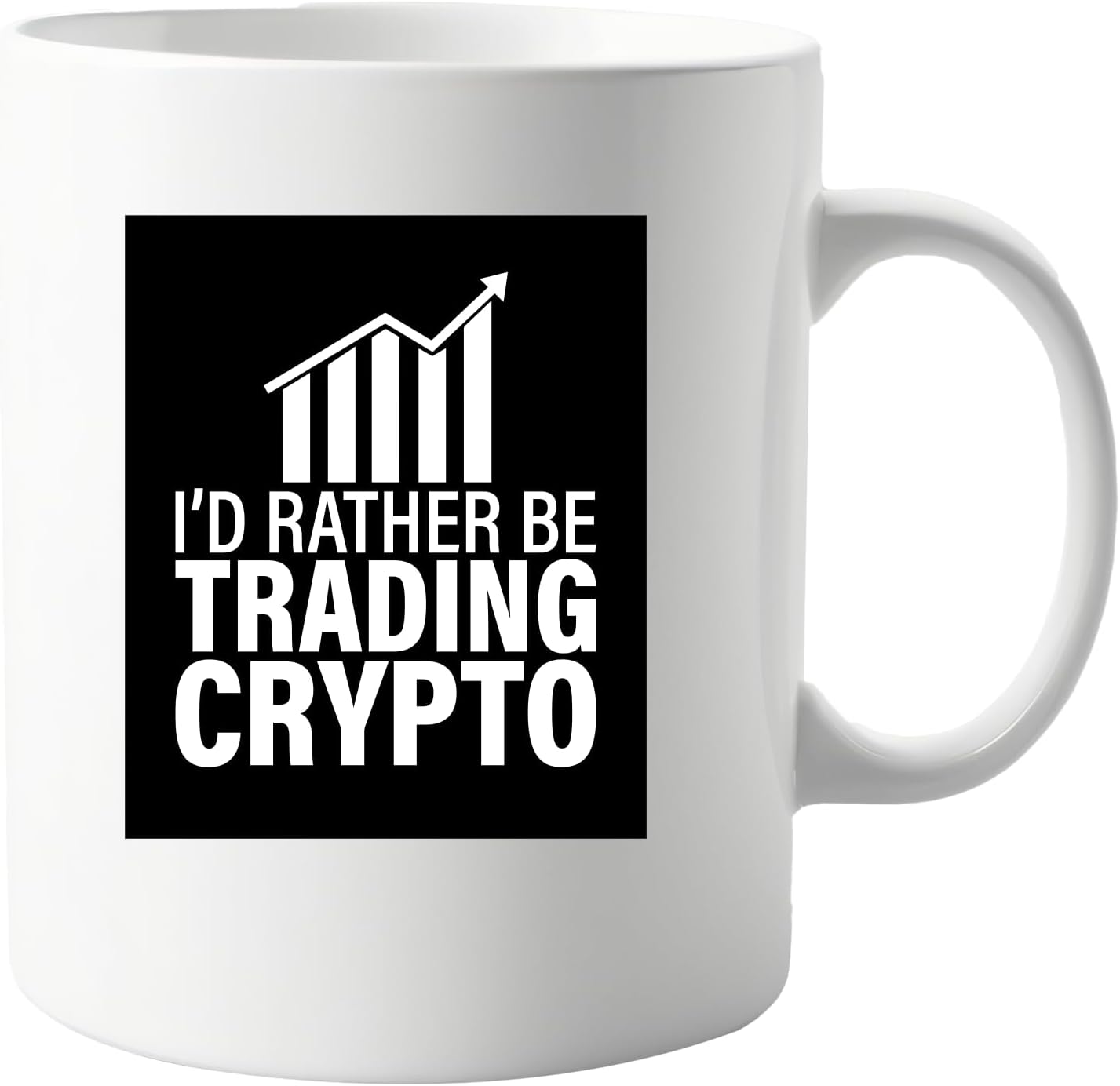 signkitsuk I’d Rather Be Trading Crypto Funny 11oz Coffee Mug – Hilarious Cryptocurrency Enthusiast Gift, Bitcoin Trader Present for Crypto Lovers, Stock Market & Blockchain Fans, Office Desk Mug - Image 2