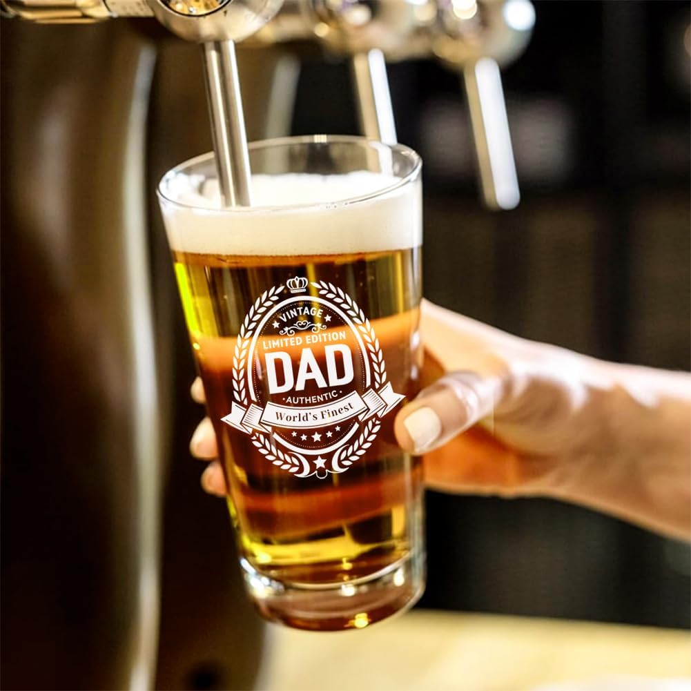 Dad Birthday Gift Beer Glass,Father’s Day Present,Christmas Gifts for Dad, Daddy Birthday Idea,Beer Glass for Men,Gifts for Him,Gift Sets for Men - Image 4
