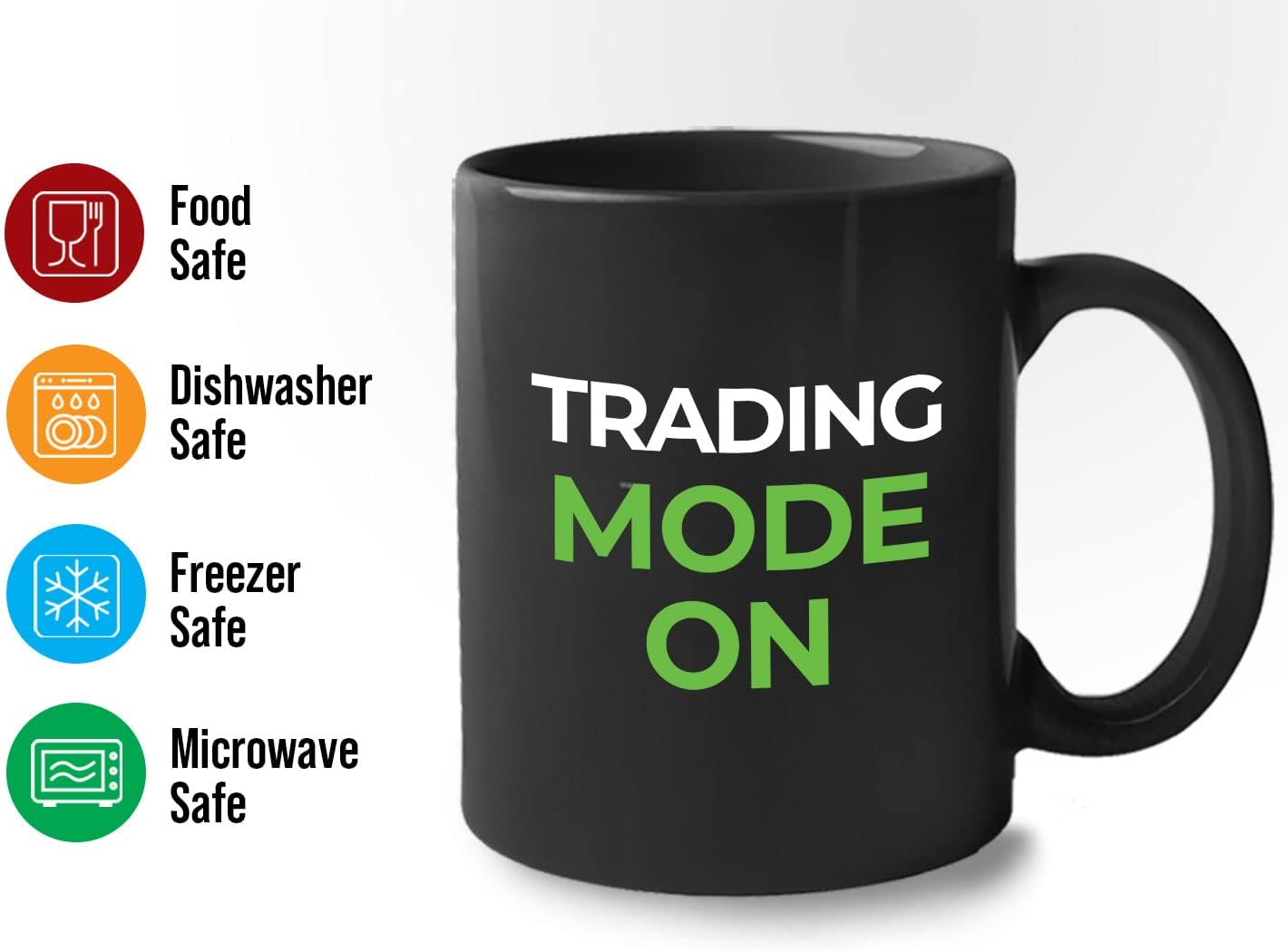 Stock Trader Coffee Mug 11oz Black - Trading Mode On - Stock Trader Trading Day Trader Stock Market Brokers Digital Currency - Image 4