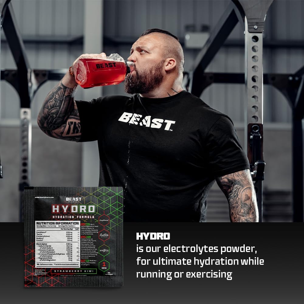 Beast | Protein Shaker Bottle Sports Supplements Samples | 5 Sachets + 1000ml Shaker Gym Gift Set | Stim, Pump, Whey, Hydro and EAA - Image 5