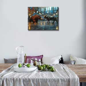 LSIUHWUWI Trading Bull Art Canvas P...