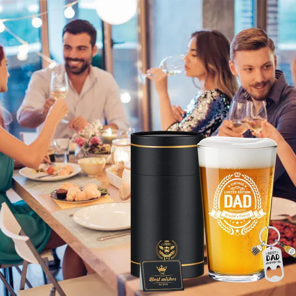 Dad Birthday Gift Beer Glass,Father’s Day Present,Christmas Gifts for Dad, Daddy Birthday Idea,Beer Glass for Men,Gifts for Him,Gift Sets for Men - Image 7