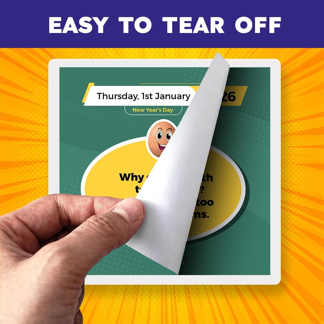 Dad Jokes Desk Calendar - Birthday Gift for Dad - Present For Dad - Funny Daily Joke Gift for him Birthday, Fun Humorous Fathers Day Gift Tear Off Daily Page with Stand UK (2026) - Image 2