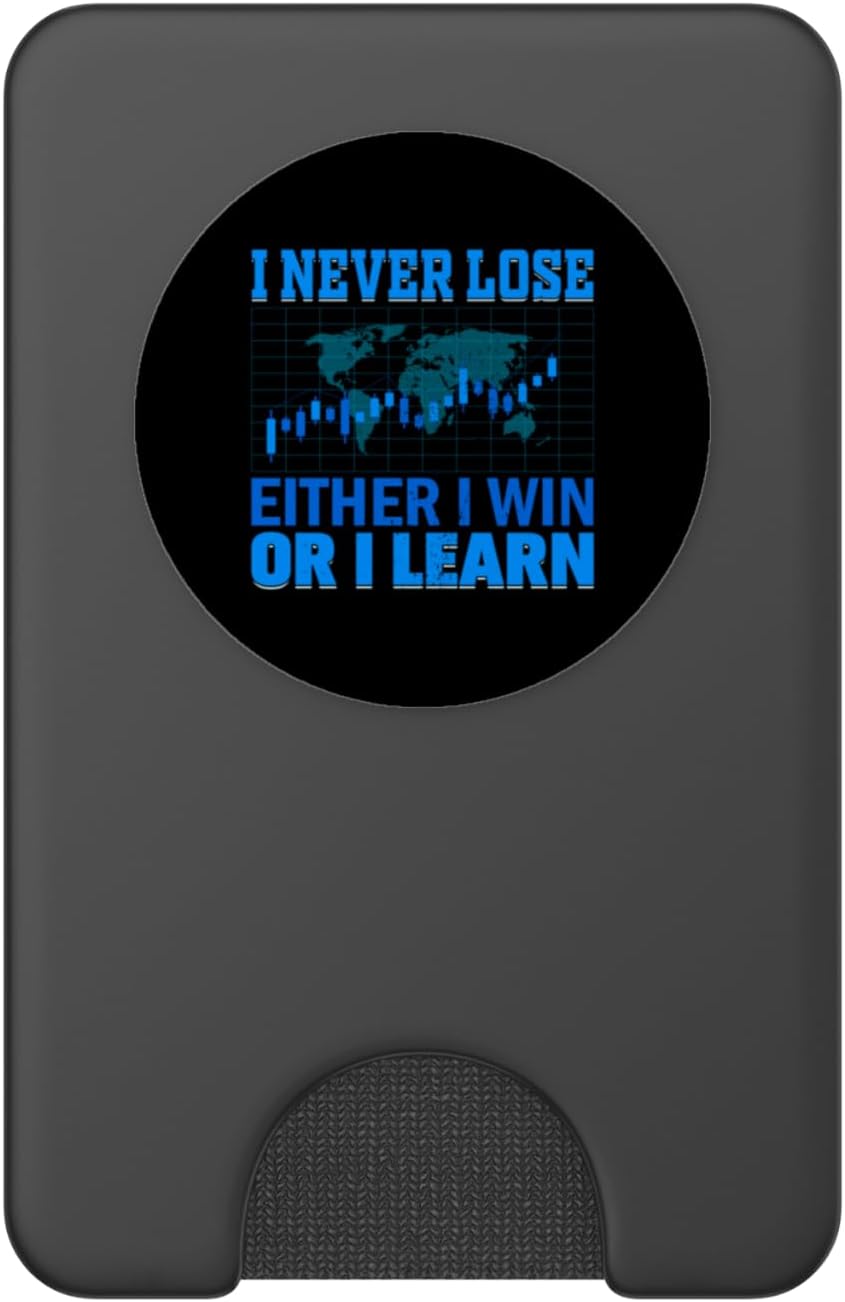 I Never Lose Either Win Or I Learn Trader Stock Market Forex PopSockets PopWallet for MagSafe - Image 2