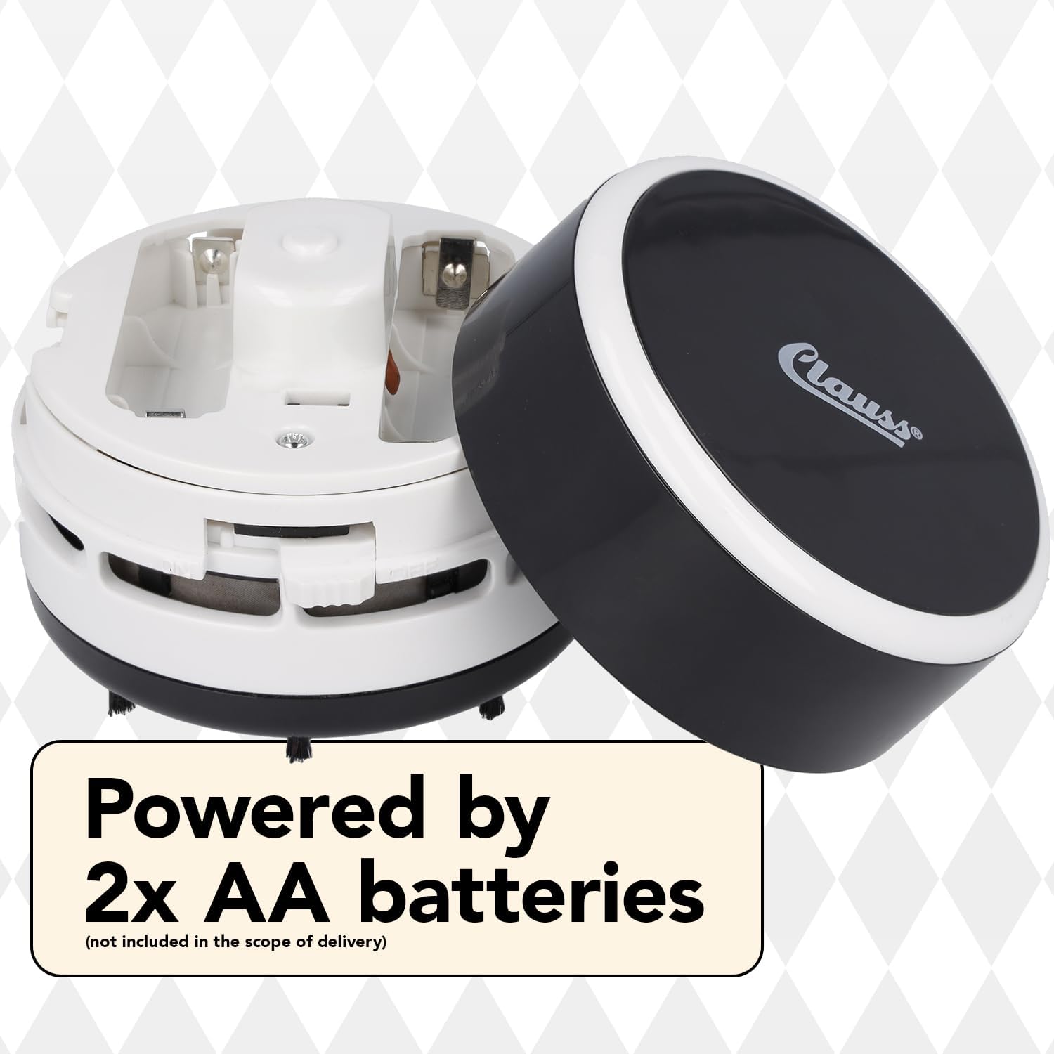 Clauss 2Clean Desk Vacuum Cleaner Black, Mini vacuum cleaner as an office gadget, Ideal for office, household or car, 2 x AA batteries (not included), Easy to clean, CL-50001 00 - Image 6