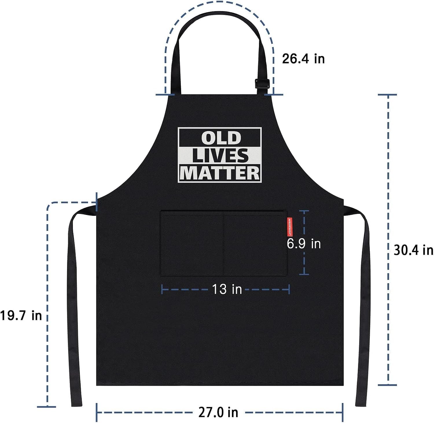 Old Lives Matter Kitchen Aprons - Funny Christmas Gifts Birthday or Retirement Gifts for Mom, Dad, Grandpa, Grandma - 50th 60th 70th Birthday Gifts for Men Women - Image 3