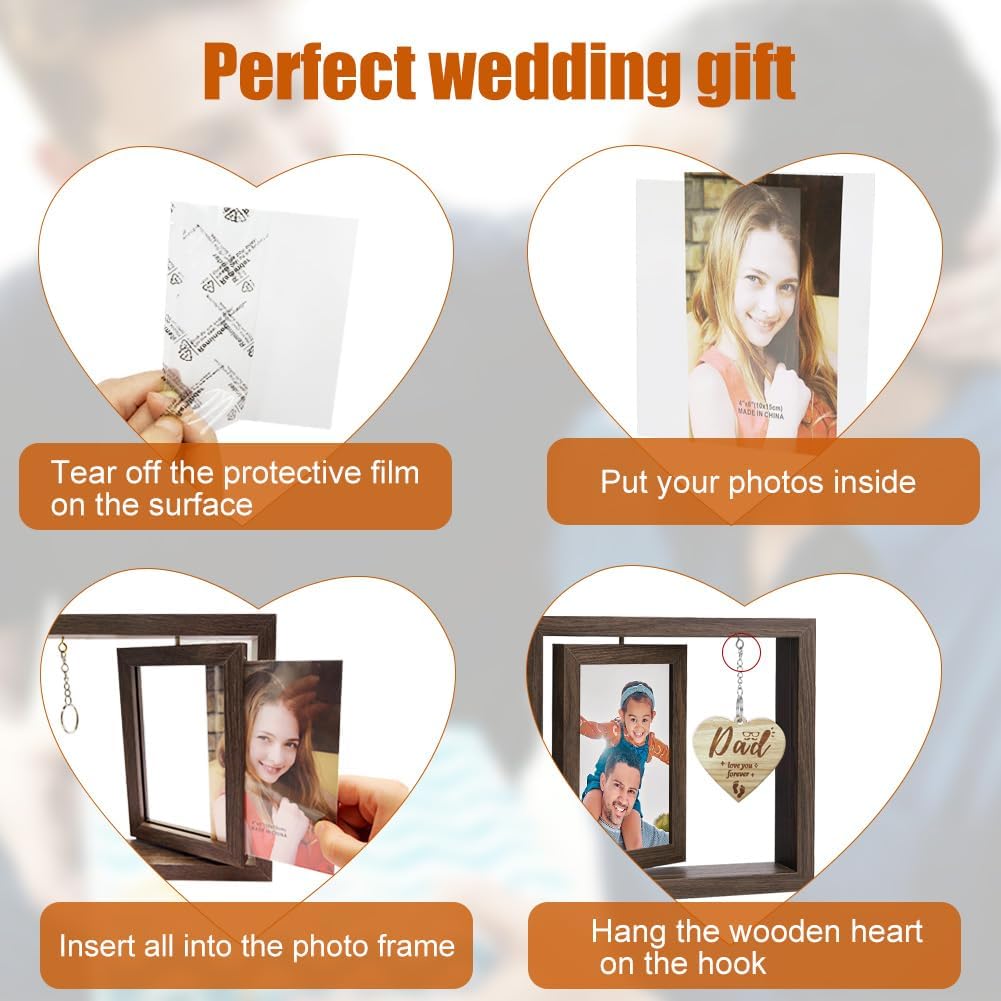 Daddy Photo Frame Double Sided,Ideal Memory Keepsake, Daddy Gifts, Presents for Dad's Birthday, Father's Day, Christmas From Son or Daughter - Image 4