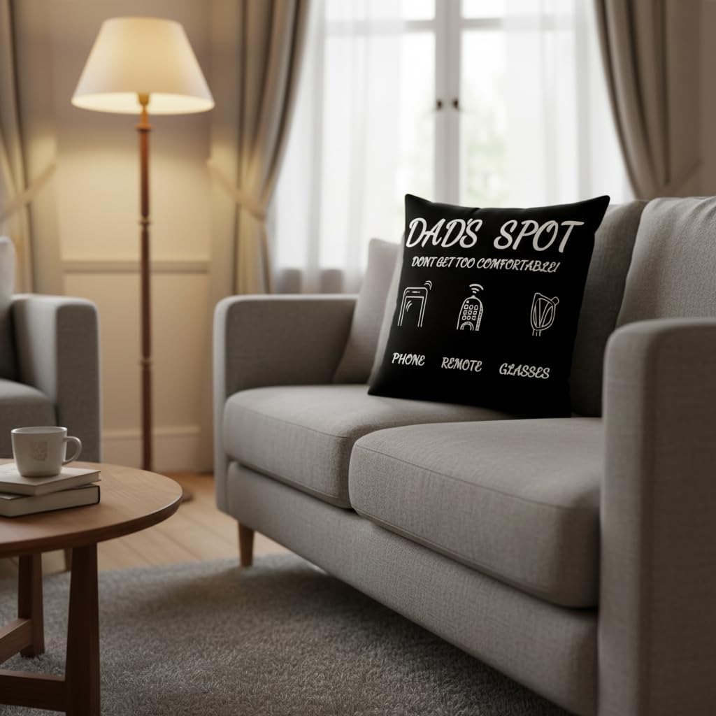 Dad Gifts Set, Cushion Cover, Mug and Keychain Set Gift, Double-Sided 45x45cm Throw Pillow Cover with Pockets, Christmas Birthday Gifts for Dad from Son Fathers Day - Image 6