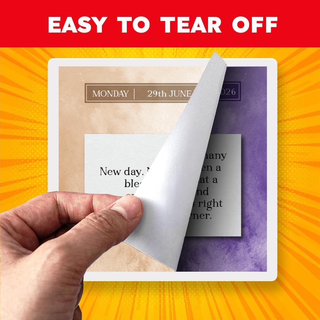 2026 Motivational Daily Desk Calendar – Inspirational Quote Peel-Off – Ideal Birthday Gift for Women, Mum & Office Desk Idea – With Stand & UK Dates - Mothers Day Present - Image 2