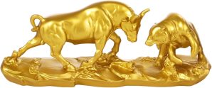 Golden Bull and Bear Statue, Wall S...