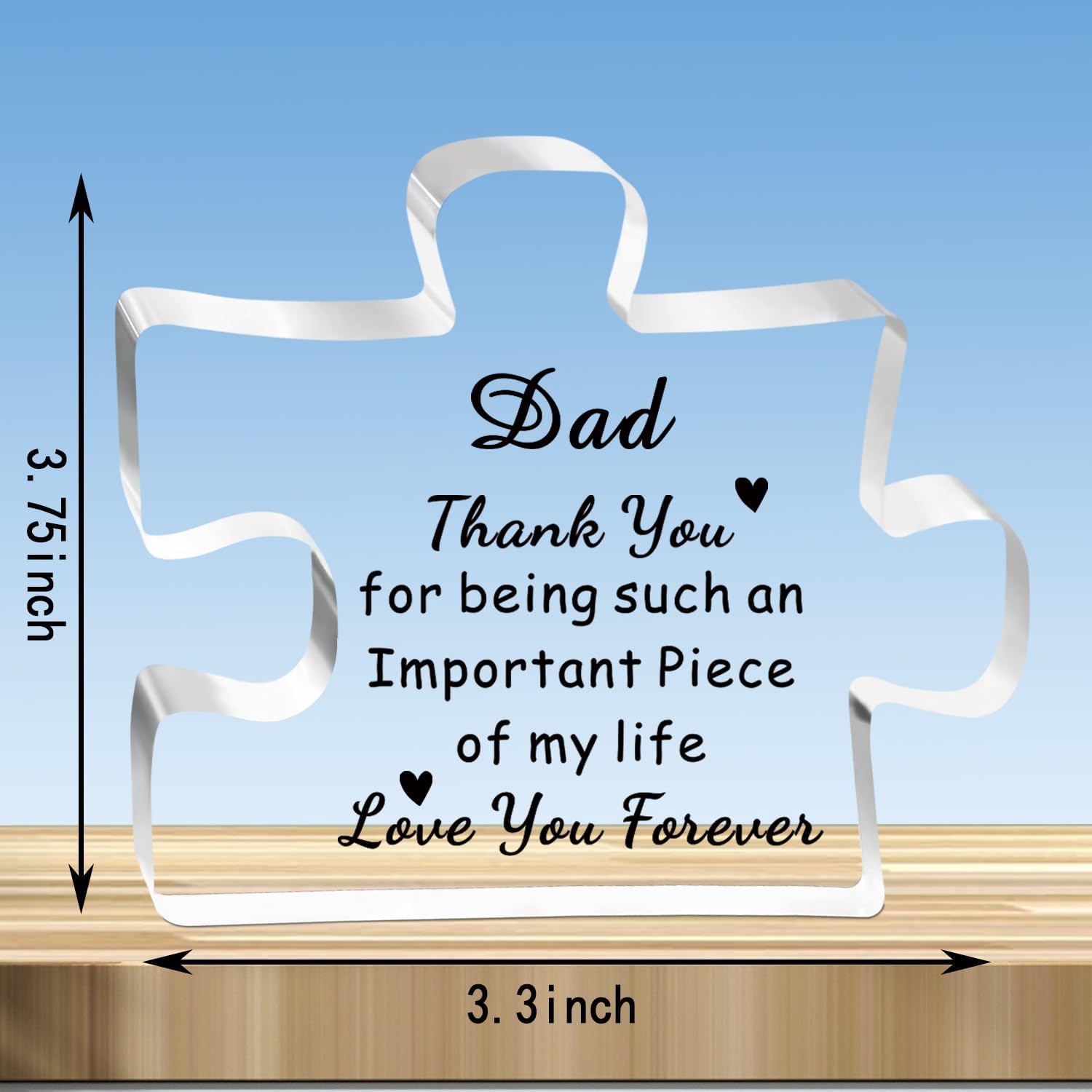 JMIMO Dad Gifts Dad Puzzle Dad Birthday Gifts Christmas Fathers Day Presents for Dad Daddy from Daughter Son - Thank You For Being Such An Important Piece Of My Life - Image 2