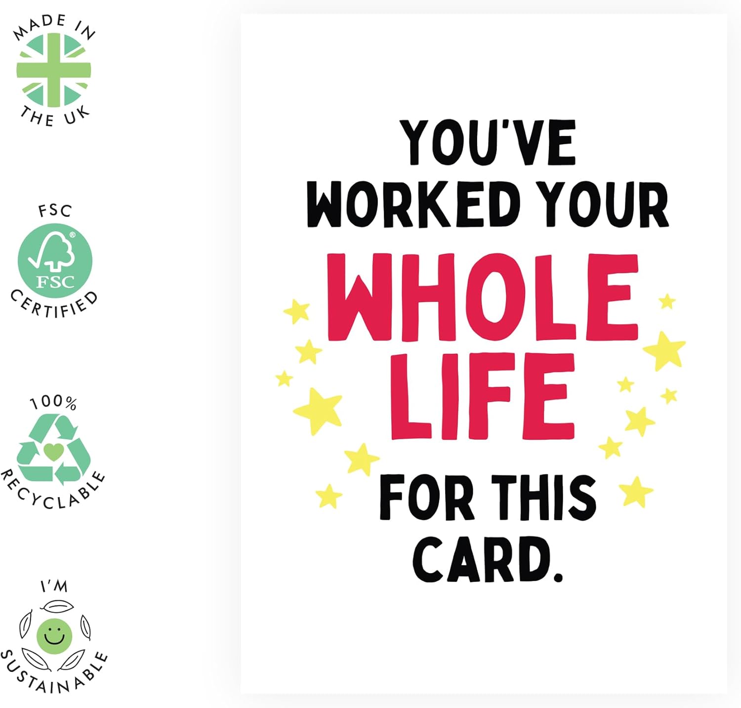 Central 23 Retirement Card For Dad Grandad Boss - You Worked Your Whole Life For This Card - Funny Leaving Card For Colleagues - Coworker Goodbye Card - Gifts For Men Women - Comes With Stickers - Image 2