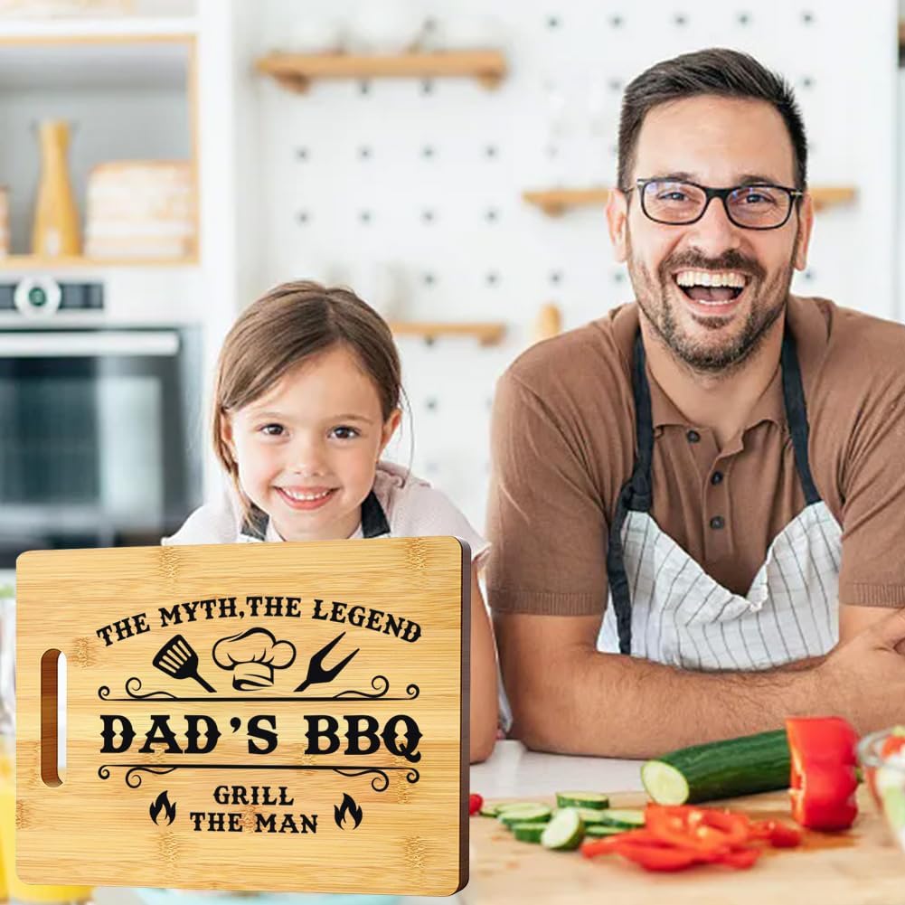 Father's Day Gifts,Dad Birthday Presents,Dad Christmas Gifts,Personalized Bamboo Cutting Chopping Board for Dad BBQ,Kitchen Birthday Presents for Dad - Image 7