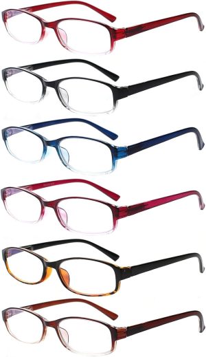 Kerecsen 6 Pack Reading Glasses for...