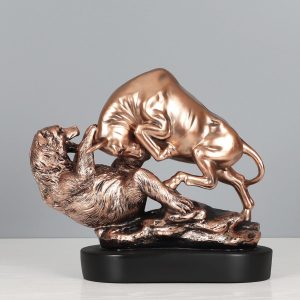 Wall Street Bull and Bear Statue Br...