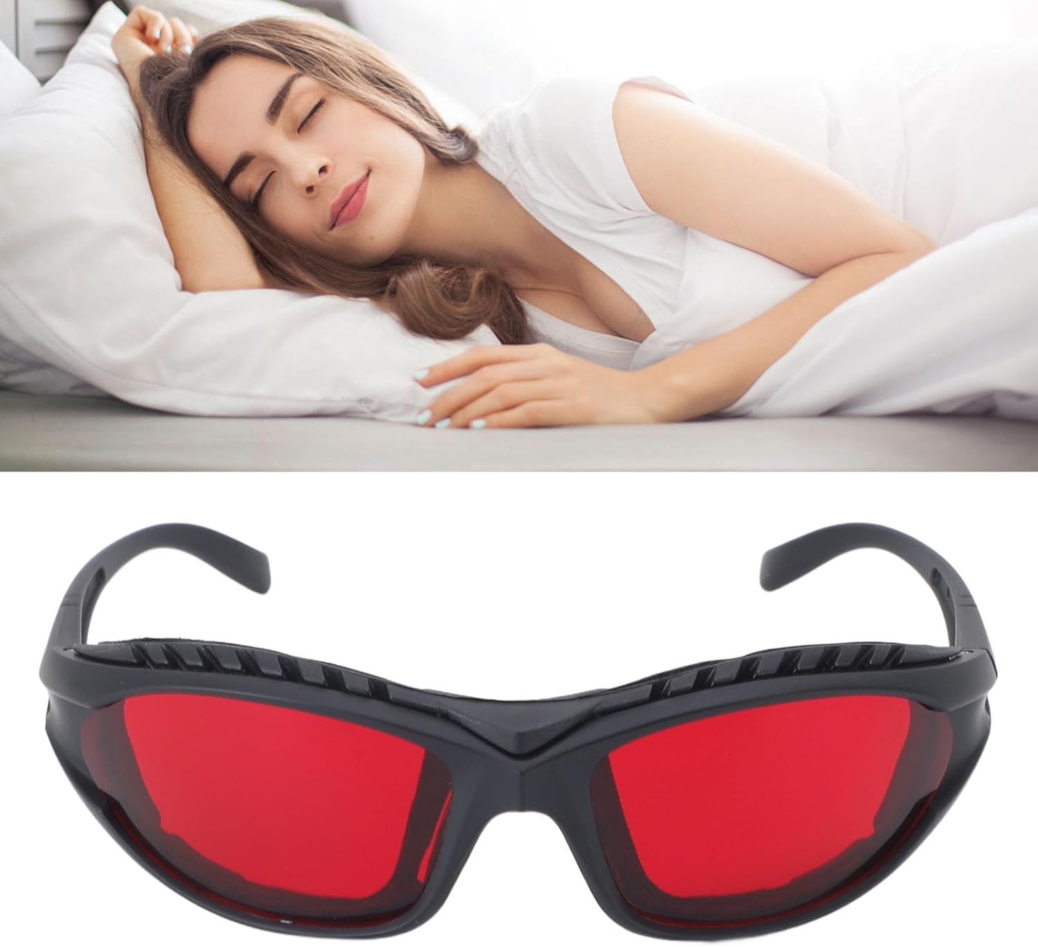 SEAFRONT 99.9% Blue Green Light Blocking Glasses Sleep Aid Glasses 2100nm Wavelength Protective Goggles for Gaming Working - Image 5