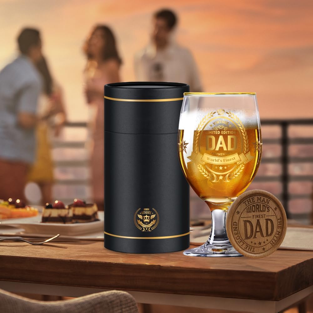 Father's Day Beer Glass for Dad, Personalised Pint Glass Gift for Men, Birthday Gift Idea for Dad, Husband, Uncle or Brother, Suitable for BBQs, Birthday Parties and Christmas Celebrations - Image 6