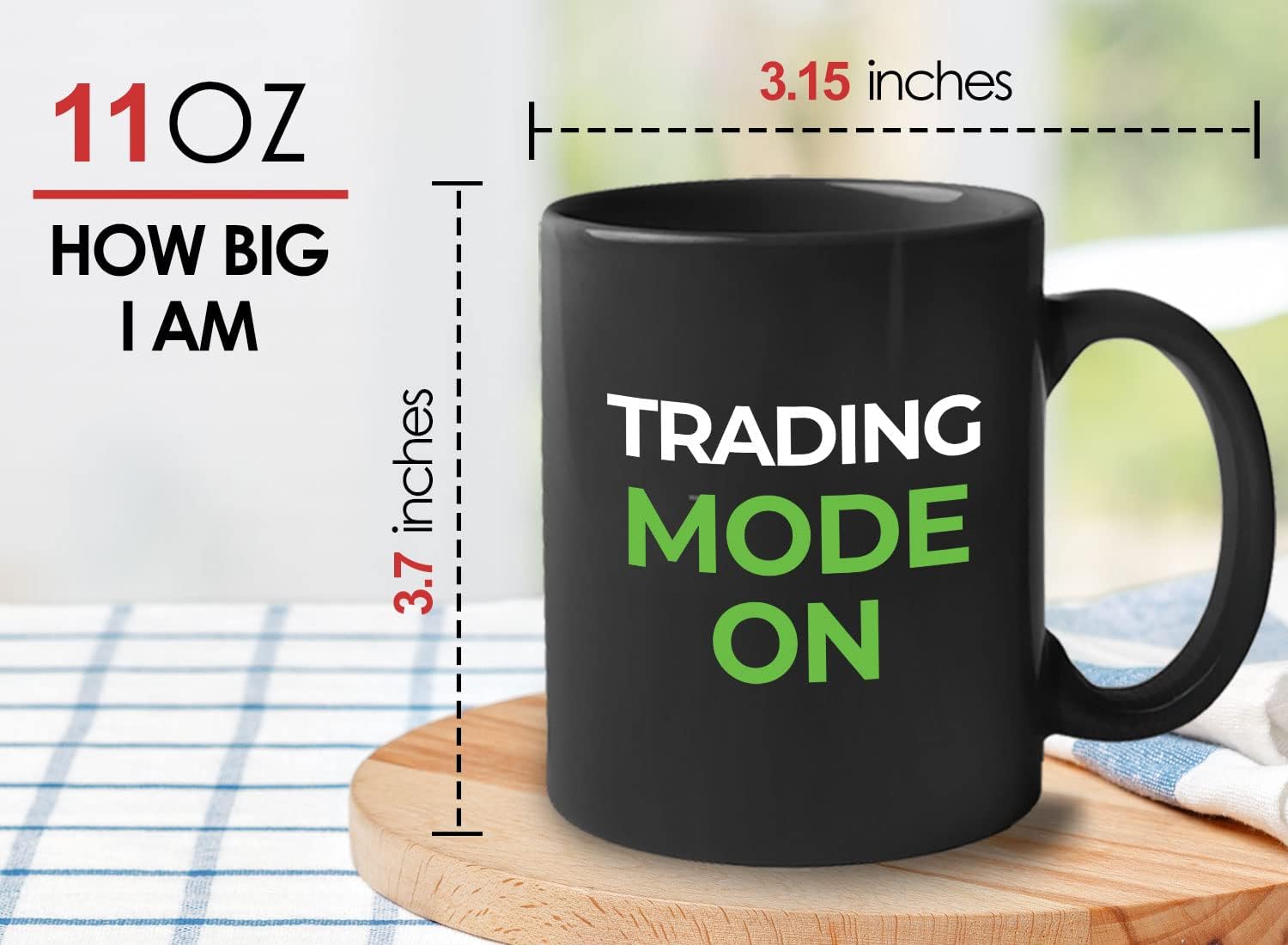 Stock Trader Coffee Mug 11oz Black - Trading Mode On - Stock Trader Trading Day Trader Stock Market Brokers Digital Currency - Image 7