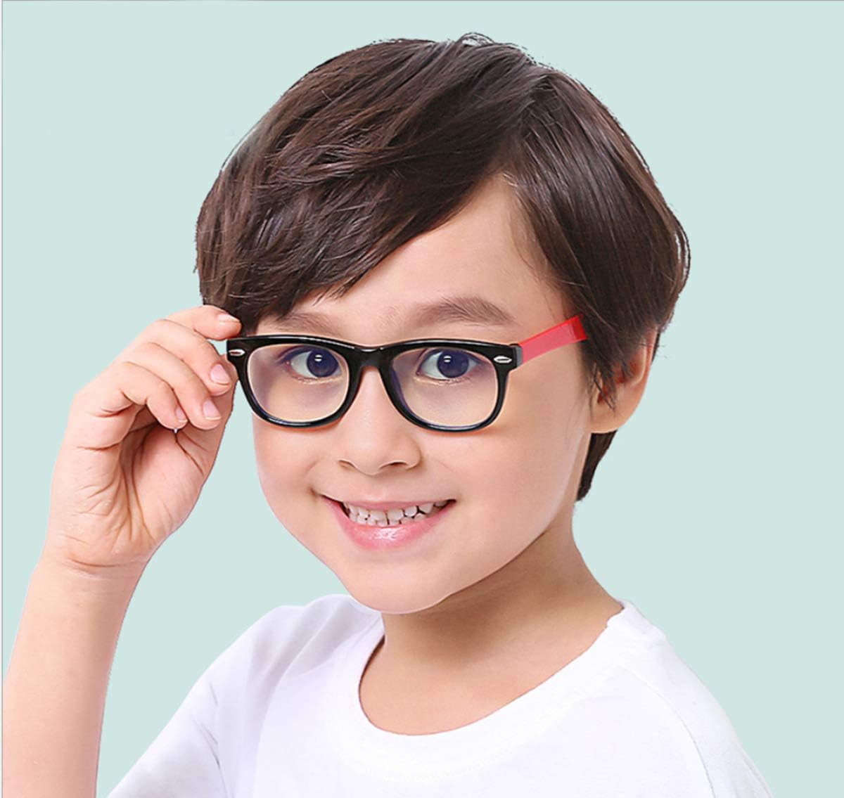 Anti Blue Light Glasses for Kids Computer Glasses,UV Protection Anti Glare Eyeglasses Computer Glasses Video Gaming Glasses for Children (Black-red) - Image 6