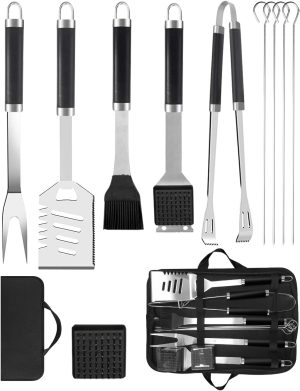 11pcs BBQ Grill Tool Set, Premium S...