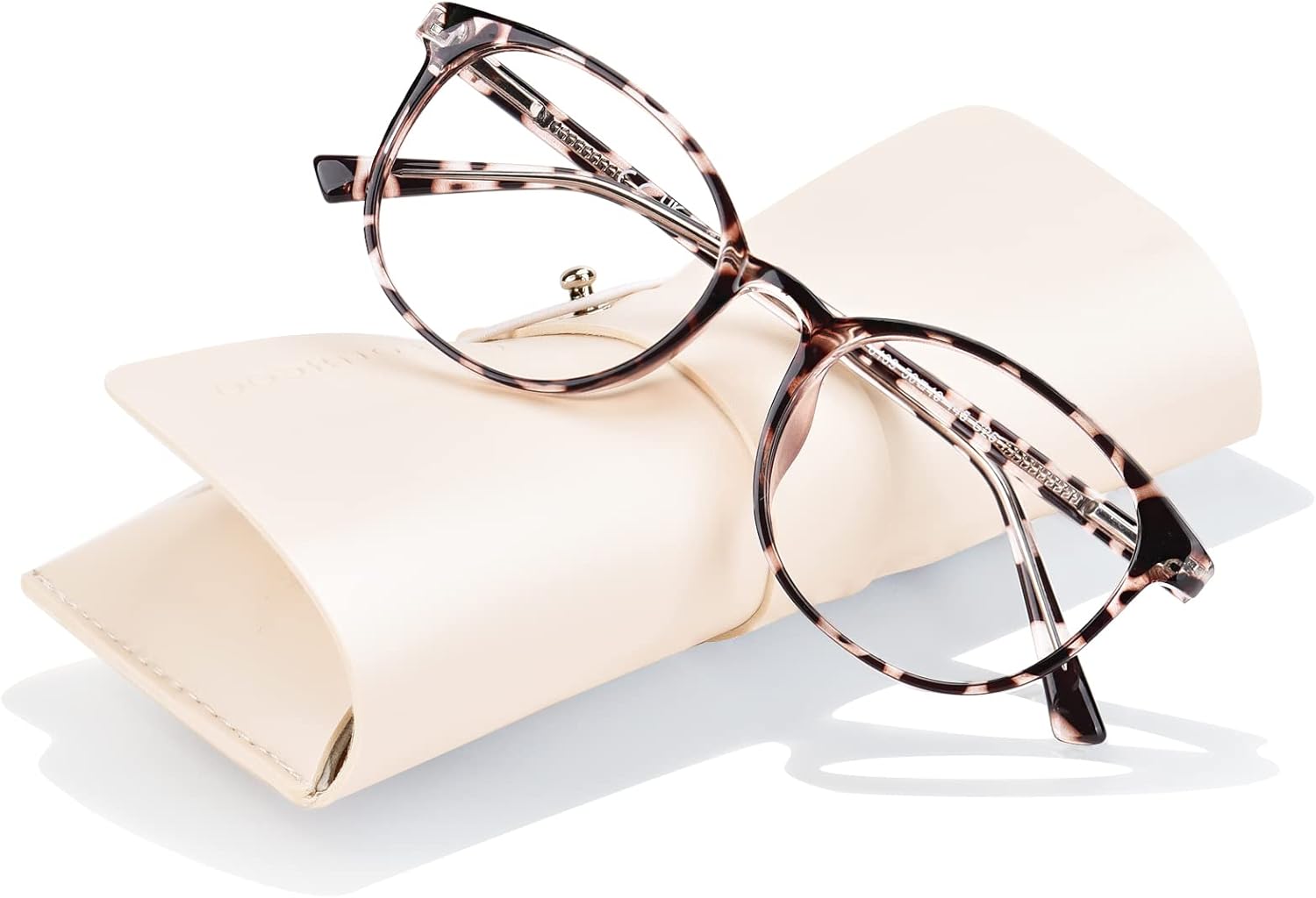 FONHCOO Blue Light Blocking Glasses Women Men Computer Eyeglasses,TR90 Fashion Round Transparent Anti Blue Light Glasses with Anti Eyestrain & UV Glare for Gaming & Reading