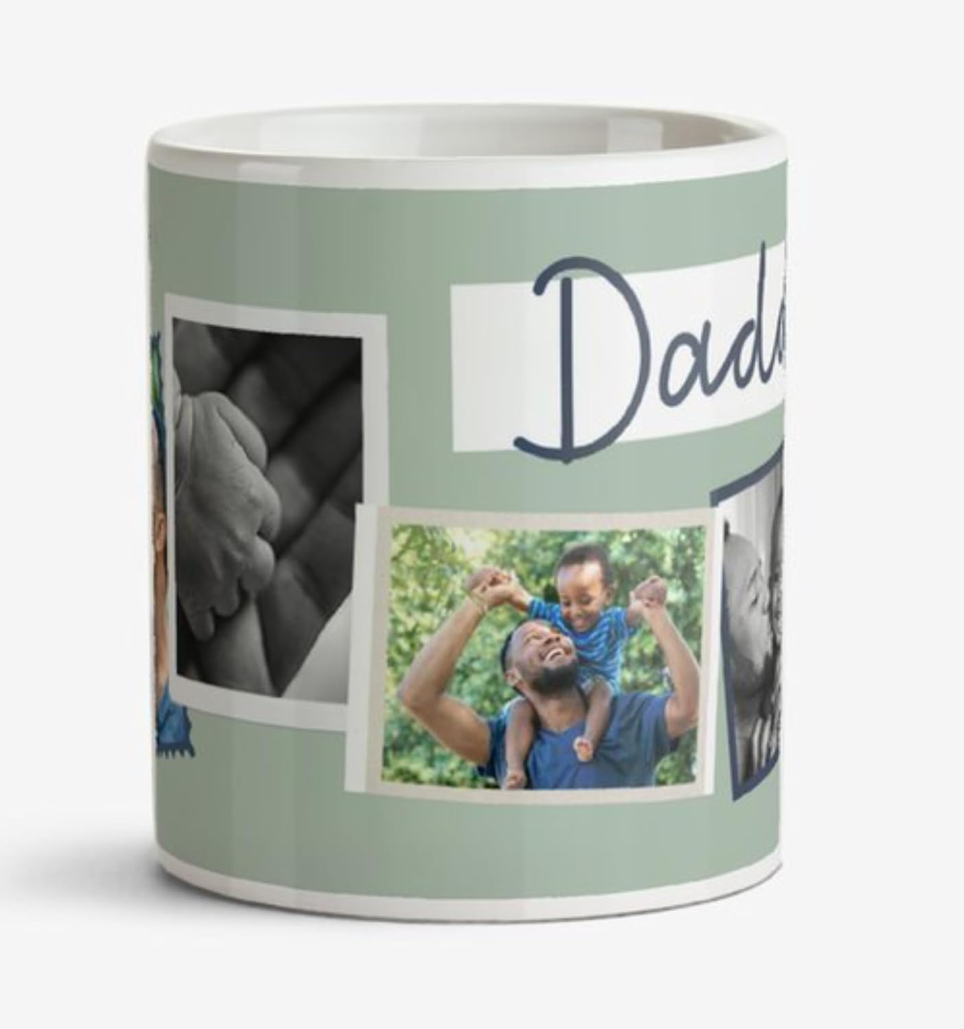 EKAM Personalised Dad Coffee Mug - 11oz Coffee Cup - Add Your Photos and Text - Present for Dad - Gift for Father's Day - Gift Cup Father's Day - Tea Mug (Design 02) - Image 2
