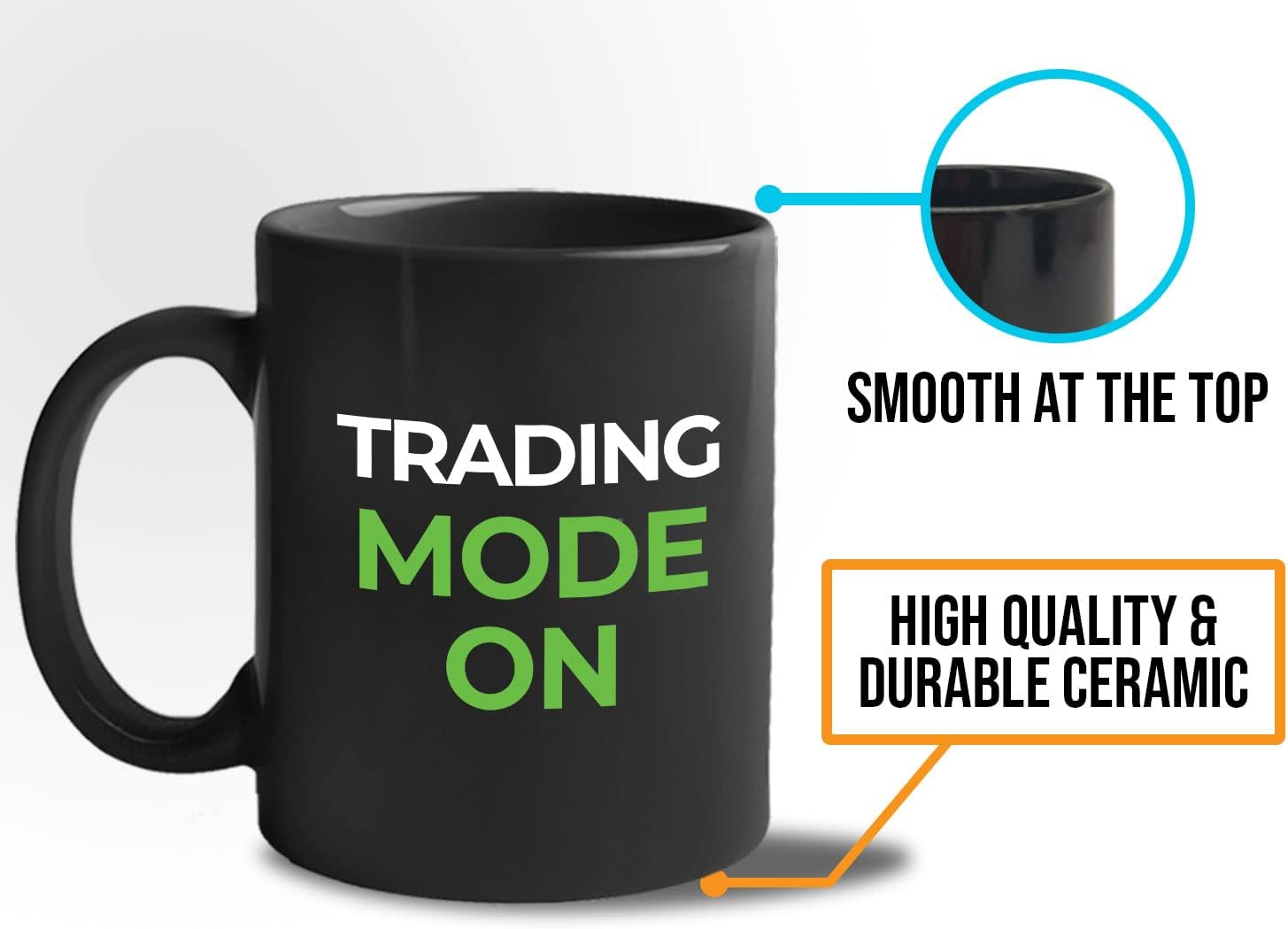 Stock Trader Coffee Mug 11oz Black - Trading Mode On - Stock Trader Trading Day Trader Stock Market Brokers Digital Currency - Image 6