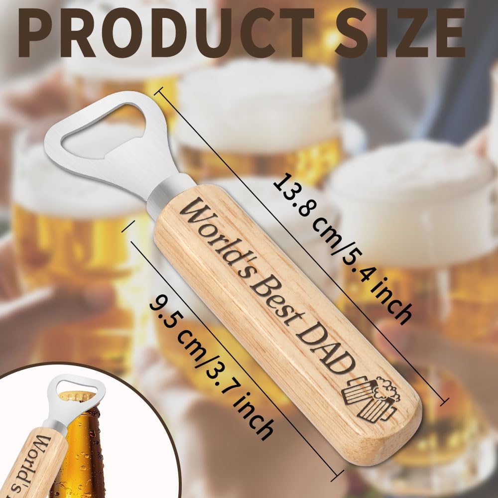Bottle Opener Valentines Gifts for Dad from Daughter Son Christmas Presents for Dad Father Pops Daddy Birthday Gifts Beer Gift Daddy Gift for Fathers Day Birthday Christmas Retirement Valentines - Image 4