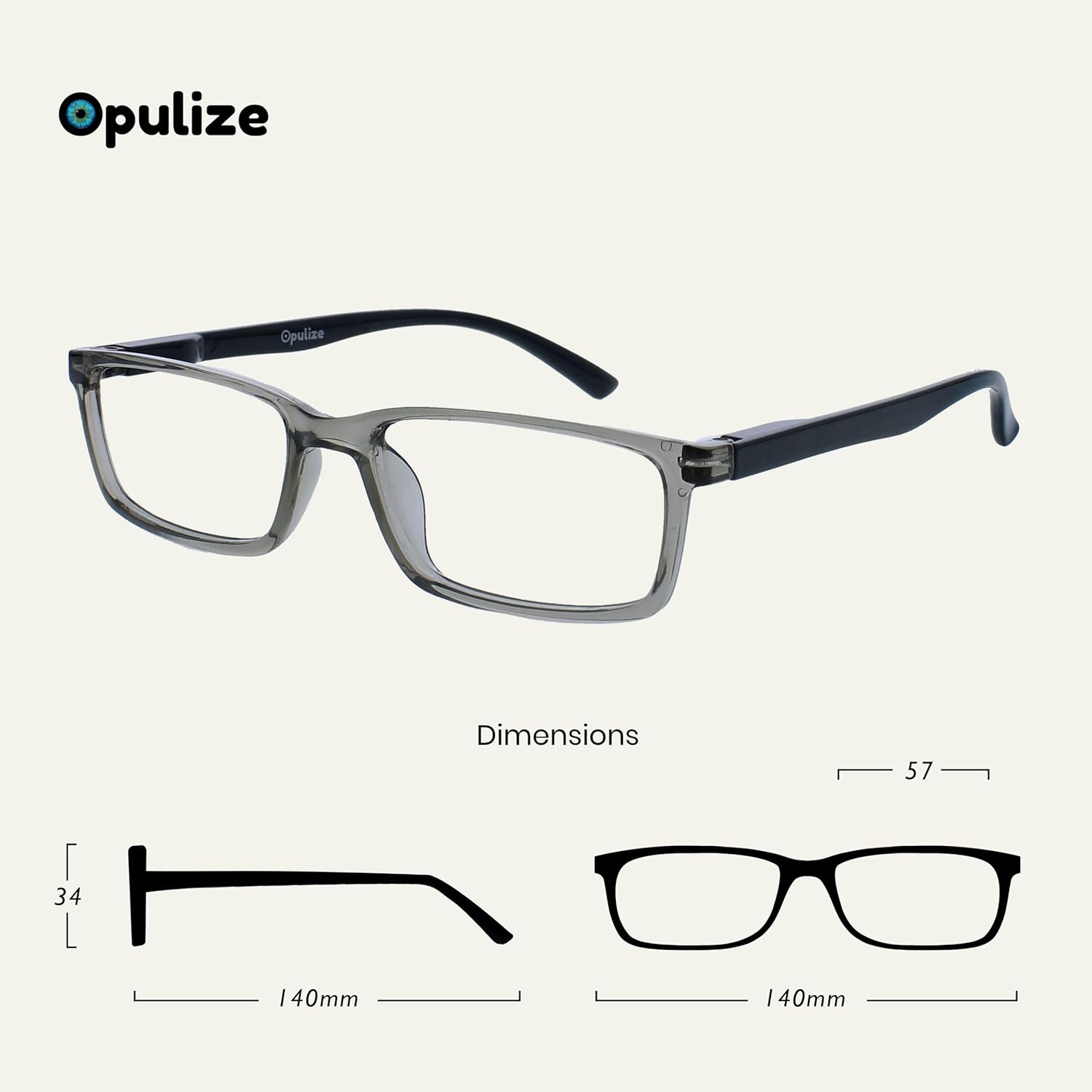 OPULIZE SEE Blue Light Blocking Glasses for Women Men - Narrow Frame - Anti-Glare Computer and Gaming Eyewear - UV and Eyestrain Protection - Improve Sleep - Grey +0.00 - Image 2