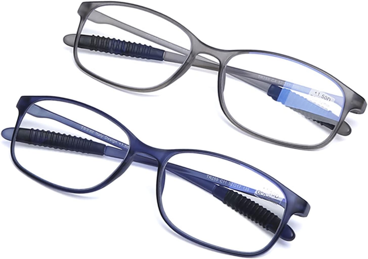 DOOViC Lightweight Reading Glasses Blue Light Blocking Flexible Tr90 Frame TR259 - Image 2