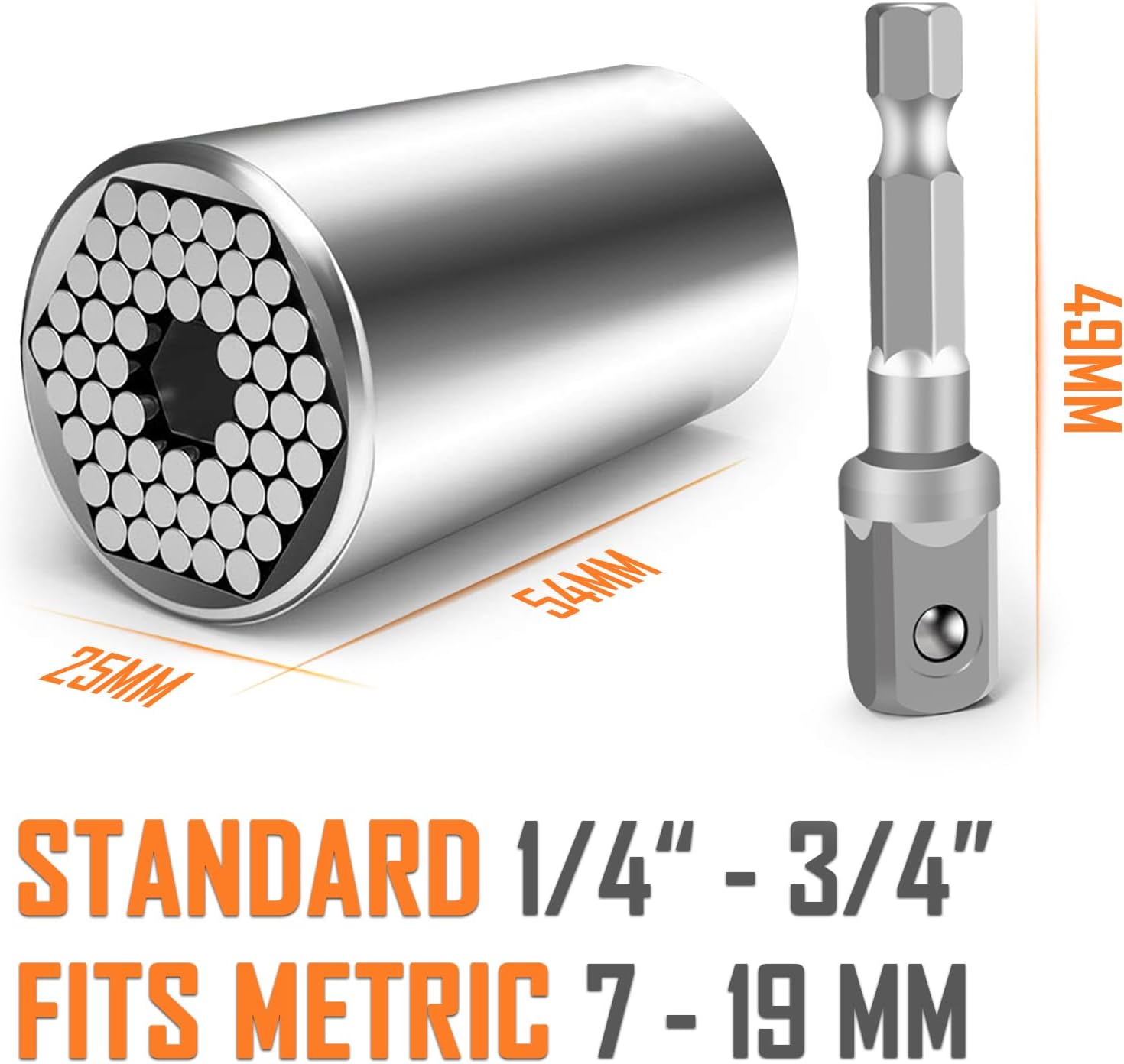 BIIB Gifts for Men, Valentines Gifts for Him, Gadgets for Universal Socket Wrench, Mens Gifts for Dad Gifts for Men Who Have Everything, Birthday Presents for Him, Hand Tools - Image 2