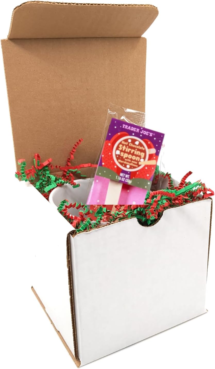 Charmed By Dragons Adorable Large Coffee Mug and Trader Joe's Hot Cocoa Stirring Spoon Boxed Gift Set (Snowman) - Image 2