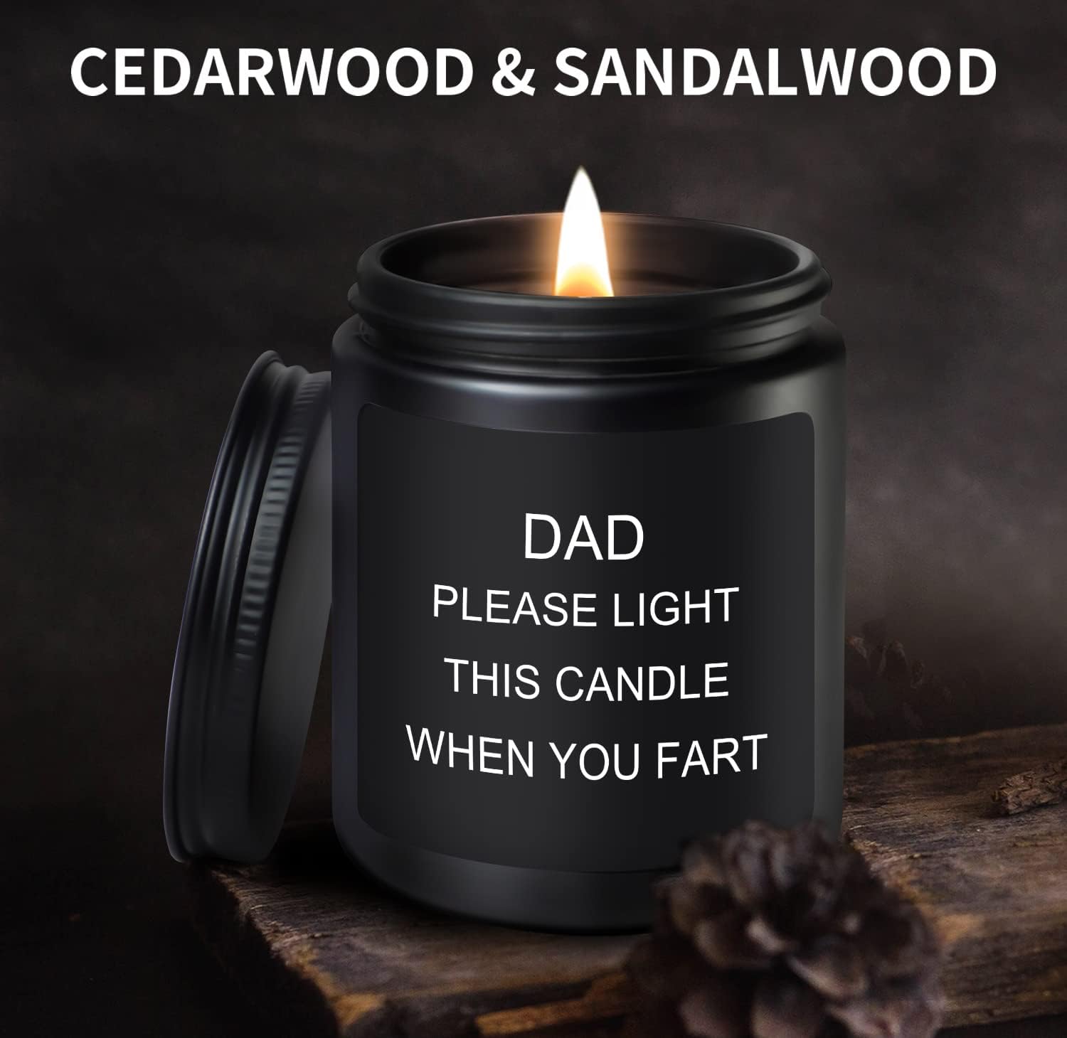 Dad Gifts from Daughter, Son - Father's Day Gifts, Birthday Gift for Dad, Funny Dad's Fart Candle, Presents for Daddy on His Birthday Christmas Fathers Day, 200g Soy Wax Scented Candle - Image 3