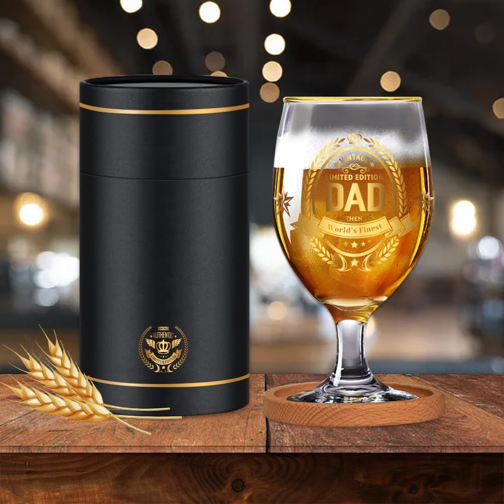 Father's Day Beer Glass for Dad, Personalised Pint Glass Gift for Men, Birthday Gift Idea for Dad, Husband, Uncle or Brother, Suitable for BBQs, Birthday Parties and Christmas Celebrations - Image 3