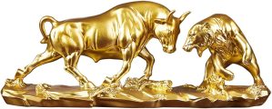 Gold Bull Statue for Finance Office...