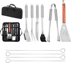 11Pcs BBQ Tool Set with Storage Bag...