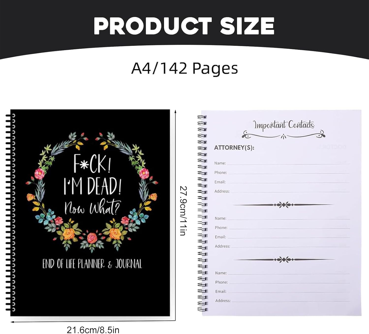 End of Life Planner UK, I'm Dead, Now What?, Final Wishes Organizer Notebook Guided End Of Life Arrangements Workbook, When I'm Gone Journal Organizer for Possessions Business Affairs Final Wishes - Image 2