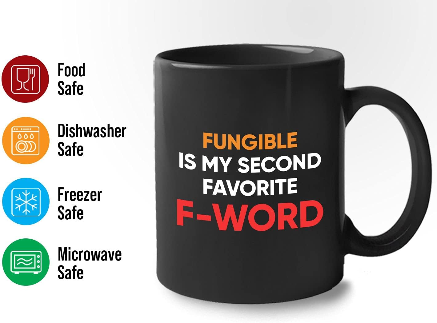 Stock Trader Coffee Mug - Fungible is My Favorite - Market Traders Trading Brokers Financial Adviser Office Investor 11oz Black - Image 4