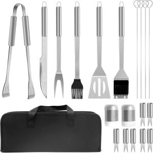 20Pcs Stainless Steel Grill Tools S...