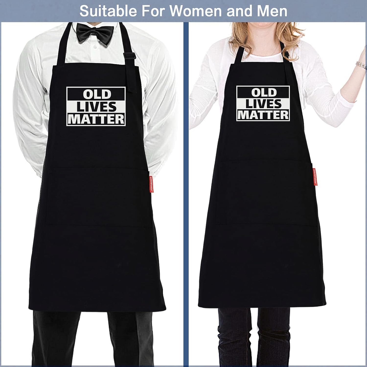 Old Lives Matter Kitchen Aprons - Funny Christmas Gifts Birthday or Retirement Gifts for Mom, Dad, Grandpa, Grandma - 50th 60th 70th Birthday Gifts for Men Women - Image 4
