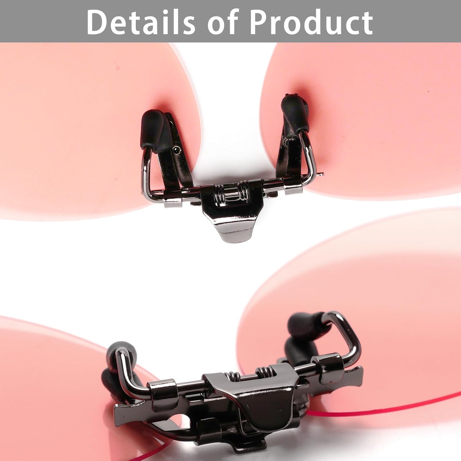 VANANA Rose Tinted Migraine Glasses - Clip-On Light Sensitivity Glasses for Fluorescent LED & Computer Screens - Blue Light Filter Lenses - Image 7