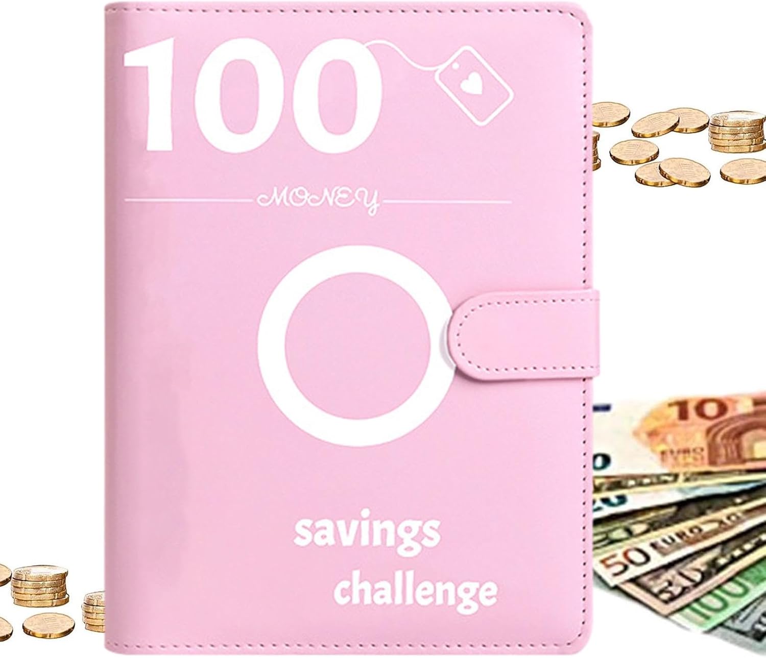 100 Envelopes Challenge Binder, 100 Envelope Saving Challenge, A5 Binder Notebook Set, Planner Start Set, Financial Planner, Savings Book Binder, Easy Money Budgeting, for Couples, Offices, Home - Image 9
