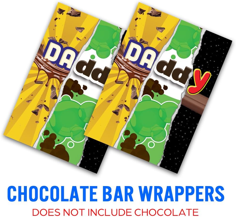 2-Pack Funny "Daddy" Chocolate Bar Wrappers – Novelty Joke Gift for Dad – Rude Father’s Day Gag Present – Hilarious Birthday or Christmas Secret Santa Stocking Filler (Wrappers Only) - Image 2