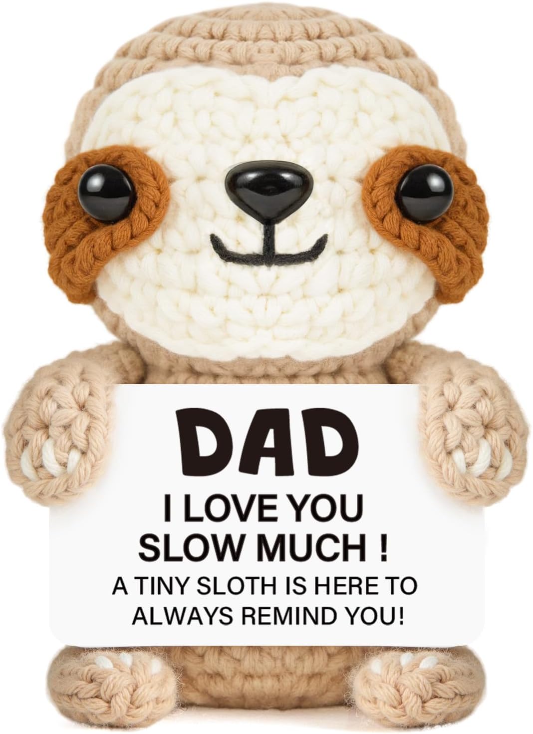 Dad Gifts, Dad Birthday Gifts - Handmade Crochet Funny Cute Sloth, Presents for Daddy from Daughter Son for Birthday, Father's Day, Christmas